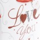 1 Adet Love You Yazılı Karton Çanta