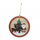 10cm Ahşap Yılbaşı Ağaç Süsü Noel Baba Çam Ağacı