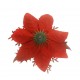 12cm Atatürk Çiçeği Kumaş Çiçek Ponsetya Kırmızı 1 Adet