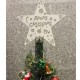 19cm Ahşap Yılbaşı Ağacı Tepe Yıldızı Merry Christmas Boyanabilir
