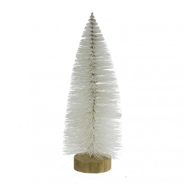 20cm Çam Ağacı Simli  Beyaz