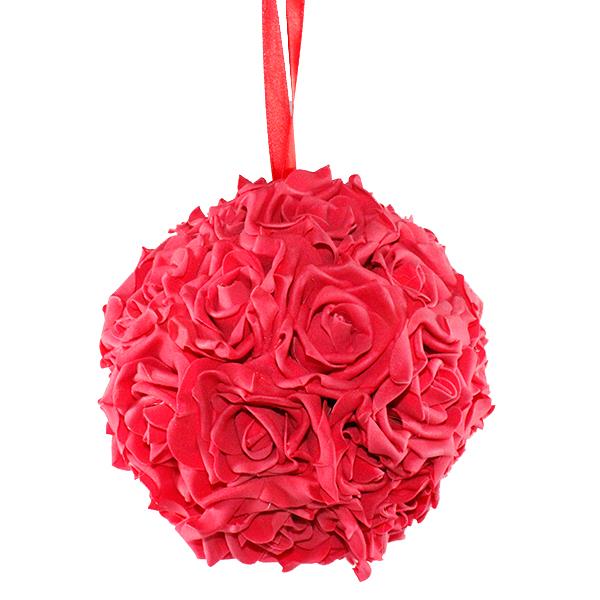 20cm Çapında Organizasyon Askılı Çiçek Topu Gül