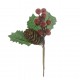 22x15cm Kozalaklı Berry Yapraklı Yılbaşı Yapay Çiçeği