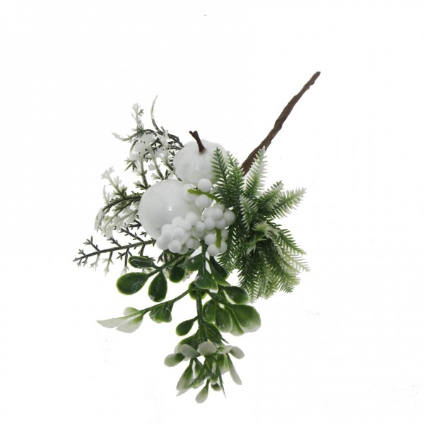 23cm Dal Çiçek Beyaz Kokinalı Yılbaşı Çiçeği 1 Adet