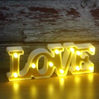 30cm Led Işıklı Plastik Love Yazısı Gece Lambası