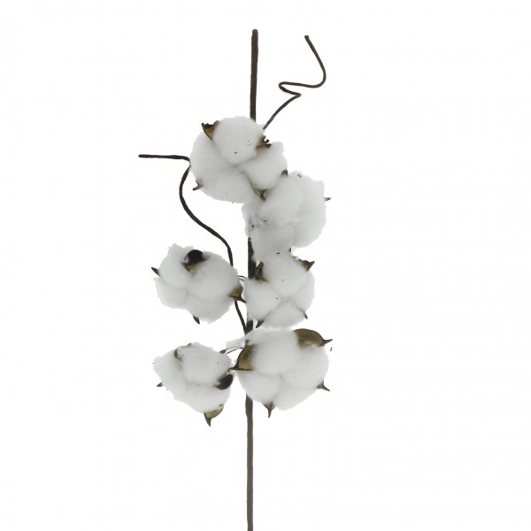 35cm Dekoratif Pamuk Çiçek Demedi 6lı Kafa